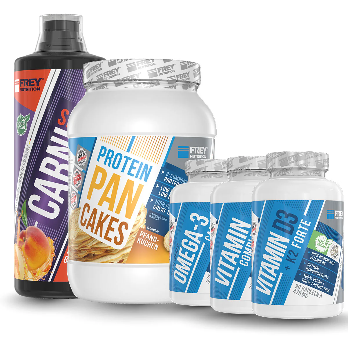 Entdecke die komplette Produktpalette von FREY Nutrition.